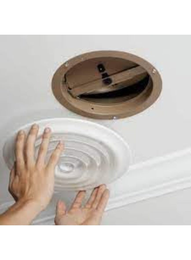 NOVEX 4” PVC Air Grille | Round Ventilation Grille with Gravity Shutter | Outdoor/Indoor Exhaust Vent – White - Image 2